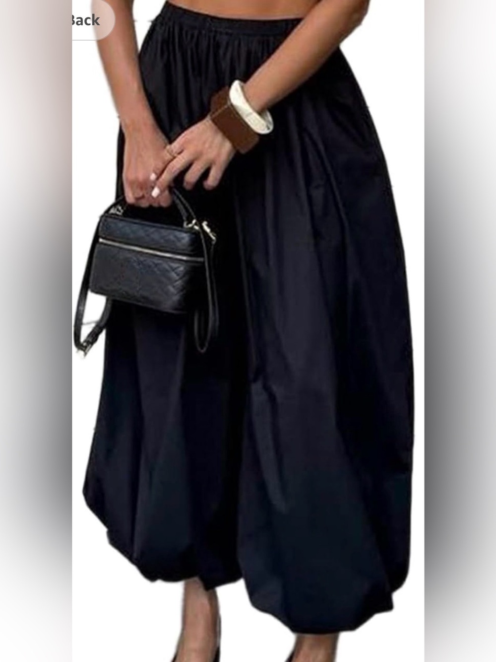Women's Black Full-Length Harlem PANTS L #0003